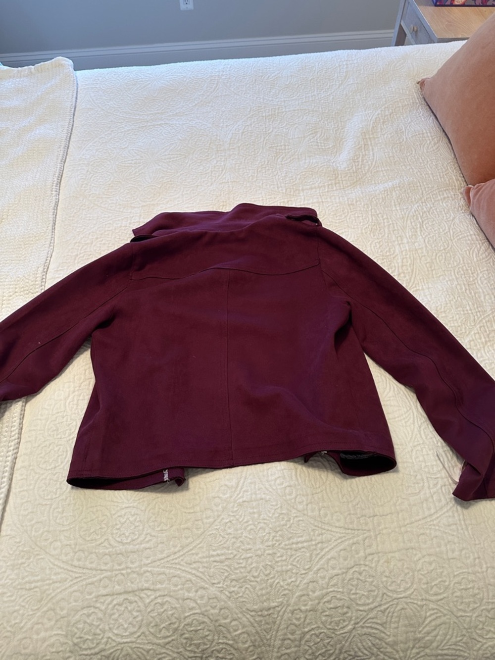 Tahari Deep Plum Zip-Front Blazer Jacket - Picture 6 of 16